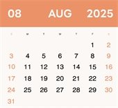 Calendar - August 2025
