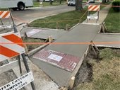 concrete sidewalk repair photo