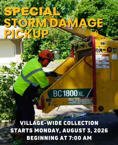 Special Storm Damage Pickup Begins at 7:00 AM August 3rd