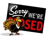closed for Thanksgiving