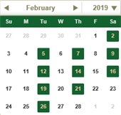 February calendar