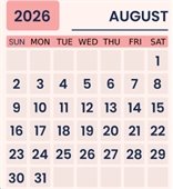 August 2026 Calendar 