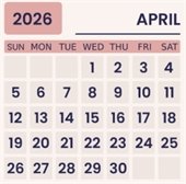 April Calendar 2026