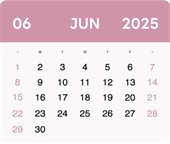 June 2025 Calendar Graphic