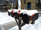 mailbox covered in snow