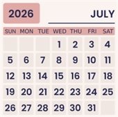 July 2026 calendar