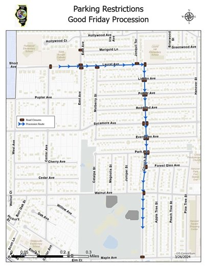 May of street closures identified in text of story