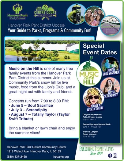 Park District Update Music on the Hill