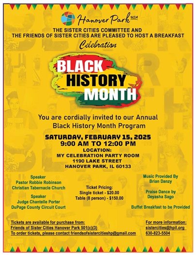 Black History Month Event - 2/15 9:00 am to 12:00 pm