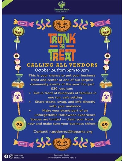 Trunk or Treat Vendors