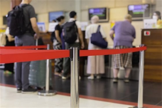 Group waiting in line