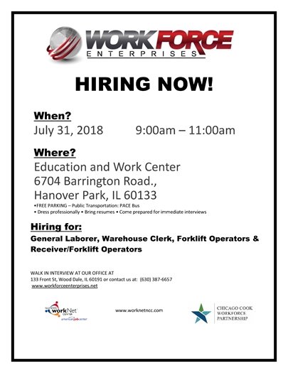 Education and Work Center Flyer