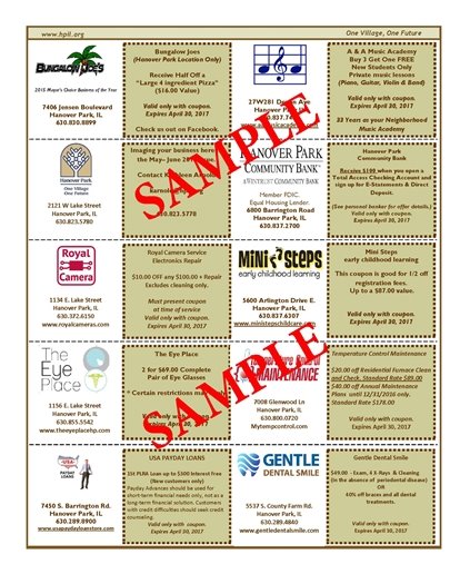 Sample coupons