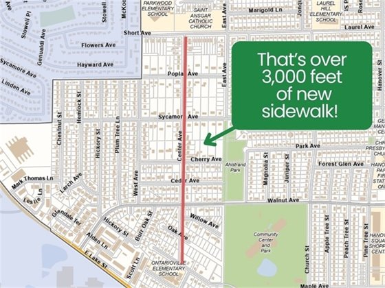 Center Avenue Sidewalk