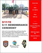 9-11 Remembrance Ceremony Flyer