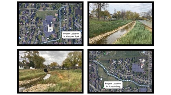 APWA Project of the Year - Project location map and example photos