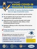 Avoid Covid-19 scams graphic