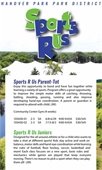 Flyer for Sports R Us Park District