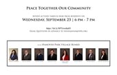 Peace Together Our Community Flyer