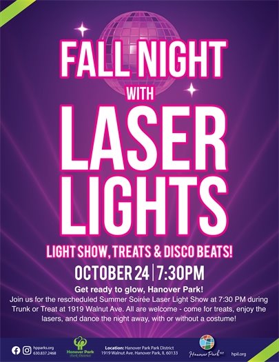 Fall Night with Laser Lights