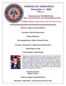 Veterans Observance Flyer