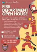 Fire department open house flyer
