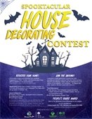spooktacular house decorating contest flyer