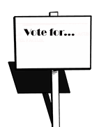 Vote For sign graphic