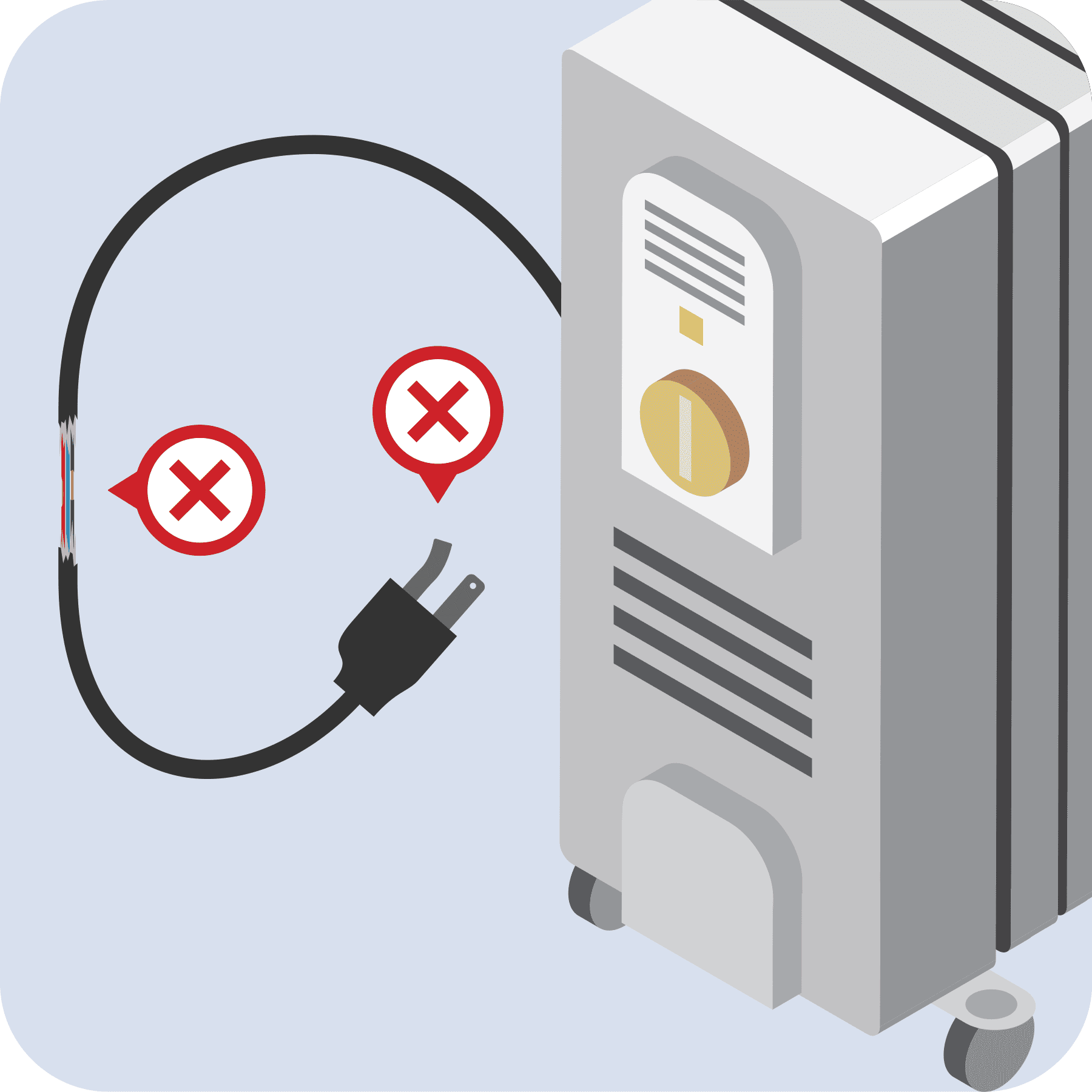 Space Heater Damaged Plug