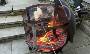 Fire Pit with Screen & Marshmallows
