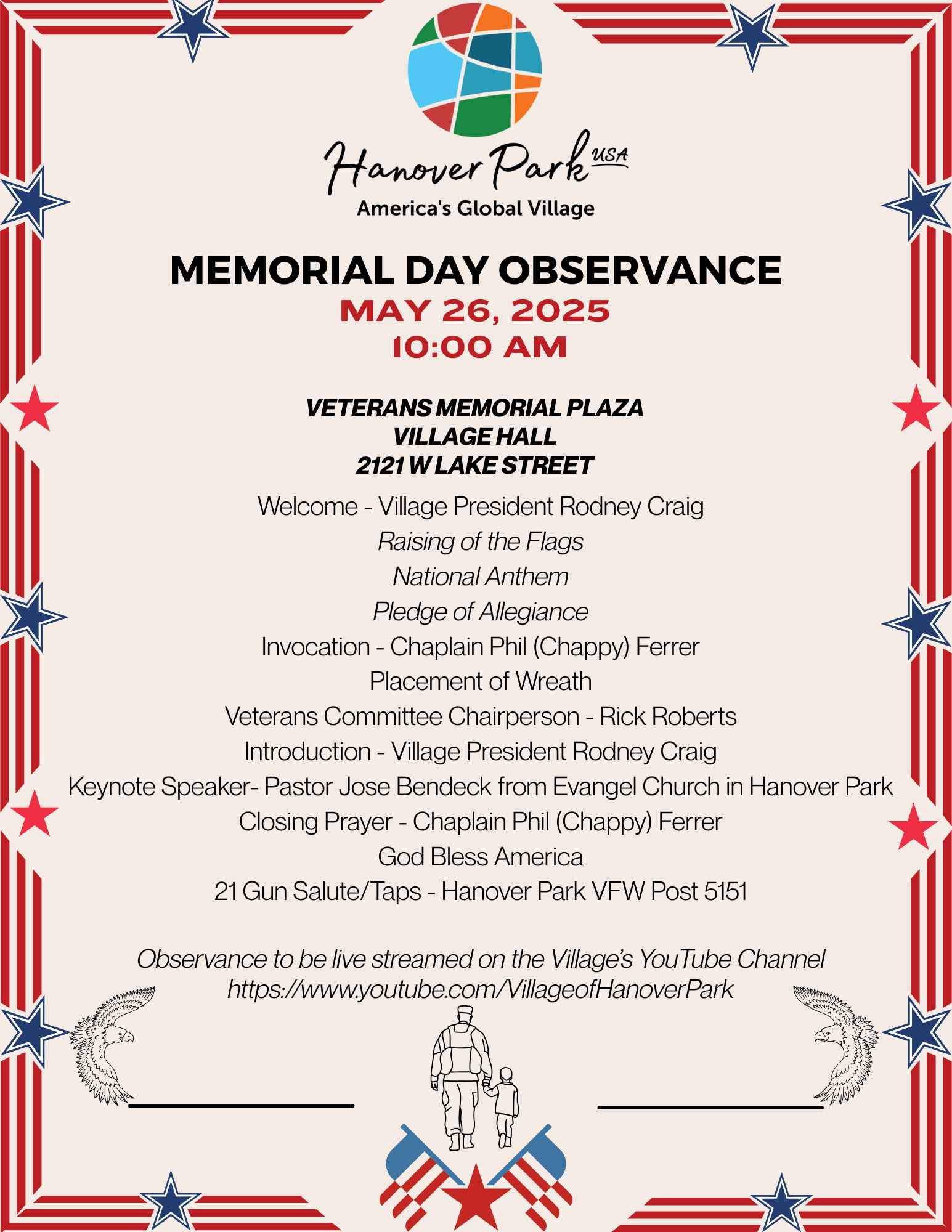 Memorial Day Agenda 2025